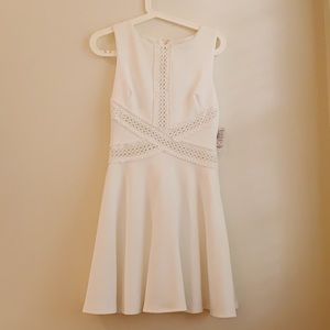 White Dress W/ Lace Detailing NEW WITH TAGS